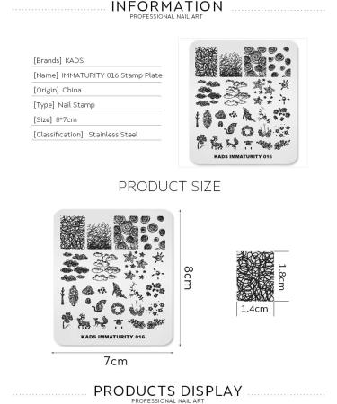 KADS Nail Art Stamping Plates Set Image Template Stencils Pattern with Stamping Plates Holder Case Organizer (IM016) - Buy Online on GoSupps.com
