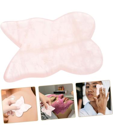 Buy Beavorty Rose Quartz Gua Sha Butterfly Board - Facial Massage Tool for Skin Care & Spa | Pink Crystal 8.5x7cm - Buy Online on GoSupps.com