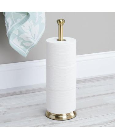 mDesign Hyde Collection Metal Toilet Paper Holder - Soft Brass - Holds 3 Rolls - Buy Online on GoSupps.com