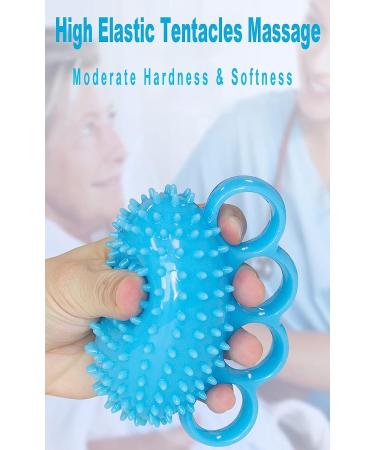 Hand Grip Strengthener Finger Exerciser Training Ball - Physical Therapy Aid for Arthritis, Stroke Recovery, Anxiety & Stress Relief - Blue - Buy Online on GoSupps.com