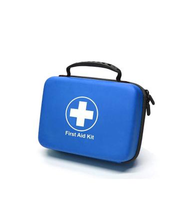SHBC compact first aid set (228 pieces) developed for family emergencies.Waterproof Eva Case & Bag is ideal for the car boat hiking travel office sports hunting.Protect your loved ones blue