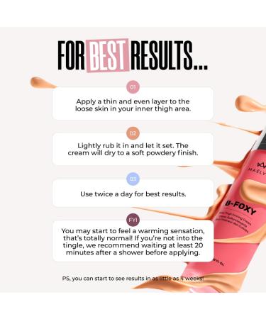 MA LYS B-FOXY Inner Thigh Firming Cream - Tightens Loose Skin & Contours Saggy Thighs | International Shipping Available - Buy Online on GoSupps.com