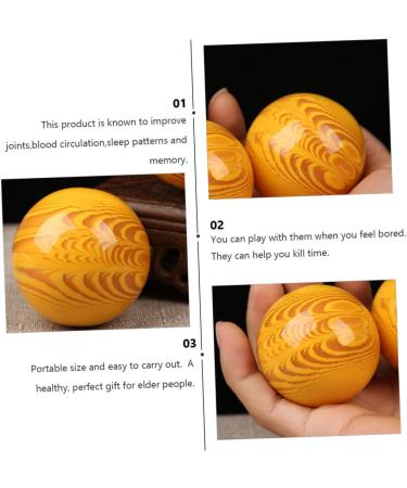 Gleavi 2ST Health Ball - Seeweide Finger Muscle Coach & Body Massage Quartz Baoding Bath Balls | Natural Resin Synthesis & Beeswax Yoga Massage Device - International Shipping Available - Buy Online on GoSupps.com