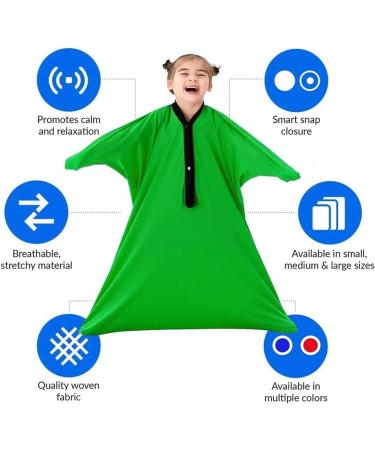BANTASE Sensory Full Body Sock For Kids 65"x29" Full-Body Wrap Stretchy Body Sox To Relieve Stress For Children With Autism Anxiety Strong Super Soft Lycra Wrap (Color : Gr n Size : L) L Gr n - Buy Online on GoSupps.com
