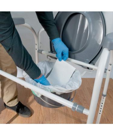 Zorbi Commode Liner Bags with Super Absorbent Pads White 12 Count - Buy Online on GoSupps.com