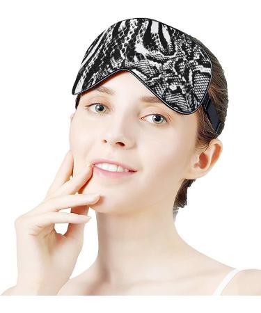Buy Adjustable White & Black Leopard Print Sleep Mask for Women - Comfortable Eye Shades with Elastic Strap - International Shipping Available - Buy Online on GoSupps.com