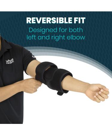 Vive Elbow Brace - Tennis Compression Sleeve for Golfers - Tendonitis Support Strap for Men and Women - Sports Recovery Wrap for Golf - Black - Buy Online on GoSupps.com