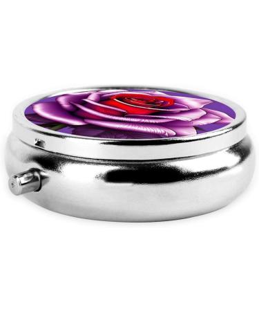 Fuchsia Round Pill Box Organizer | 3 Compartment Portable Travel Pill Box for International Shipping - Buy Online on GoSupps.com