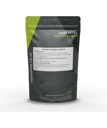 Vitamin A 5000 IU (1500mcg) - 360 Tablets | High Strength Supplement - Buy Online on GoSupps.com