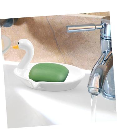 Ciieeo Ceramic Swan Soap Dish Decorative Soap Dish Sink Cute Stand Portable Duck Soap Dish Shower Bathroom Soap Holder Animal Travel Soap Case Ceramic Soap Holder Bracket White Ceramics White 15X10.5X9CM - Buy Online on GoSupps.com
