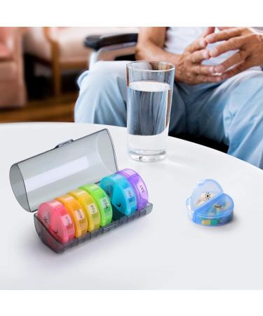 Sukuos Weekly Pill Organizer 7 Day 2 Times a Day Large Daily Case for Pills, Vitamins & Supplements - Black Box - Buy Online on GoSupps.com