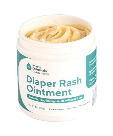 Marie Originals Premium Diaper Rash Ointment - Triple Action Diaper Rash Cream for Baby - Soothes and Moisturizes Dry Cracked Skin with Vitamin E Coconut Oil and Zinc Oxide diaper cream - 8 oz Regular