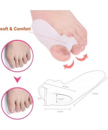 HAOSEM Toe Spreader & Separator for Bunion Relief | Gel Toe Protector Foot Care Tool - 2 Pack Beige - Buy Online on GoSupps.com