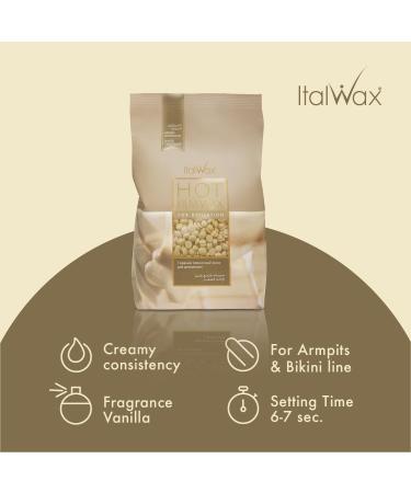 Italwax Brazilian Wax Pearls - Hot Wax for Women | Facial Body & Intimate Area | White Chocolate 500g | Made in Italy - Buy Online on GoSupps.com
