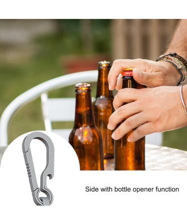 Premium Titanium Keychain with Bottle Opener & Snap Hook - Durable Carabiner Key Holder for Men & Women | Ideal for International Shipping - Buy Online on GoSupps.com
