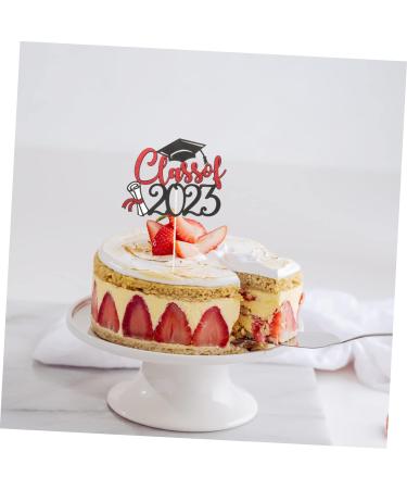 SEWACC 12 Pcs 2023 Graduation Arrangements Graduation Party Decorations Graduation Cake Toppers Congrats Grad 2023 Graduation Dessert Grad Cake Decorations Cupcake Ornaments Flash Plug-in Redx2pcs 16.8X13CMx2pcs - Buy Online on GoSupps.com