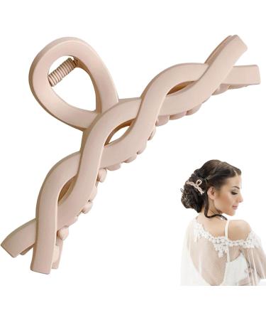 Cute Claw Clips 2.67 Inches Hair Accessories for Women - Hair Claw Clips for Women Girls Non-Slip Hair Clips Matte Hair Claws Strong Hair Styling Accessories for Thin Hair Proidl 15#twist-beige - Buy Online on GoSupps.com