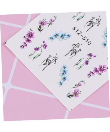 BIUDECO 1 Sheet Manicure Stickers Decal Stickers Flower Sticker Decorate Nail - Buy Online on GoSupps.com