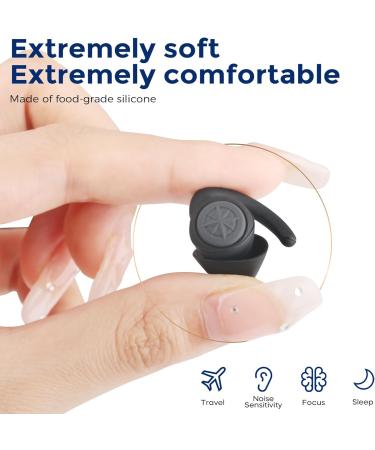 Noise Cancelling Ear Plugs for Sleeping - BUENSUENO Reusable Silicone Earplugs (2 Pairs) with Travel Case for Sleep Work Swimming & Concert - HM Orange & Dark Black - Buy Online on GoSupps.com