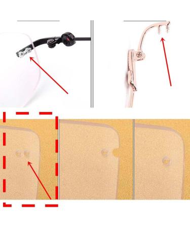 Rijpex Pink Rimless Glasses Bone Ear Bracket Holder - Spare Metal Arms & Rhinestone Repair Parts - Buy Online on GoSupps.com