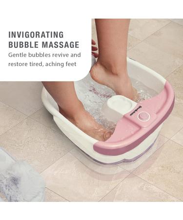 Brookstone Hydro Bubble Foot Spa: Invigorating Massage, Toe-Touch Controls, Heat Maintenance & Pumice Stone - At-Home Spa Experience - Buy Online on GoSupps.com