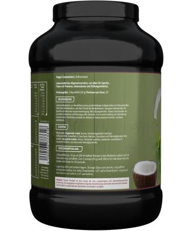 ZEC+ Nutrition Vegan Protein Powder for Women - 1000g Kokos Rice & Soy Protein Made in Germany | Ideal for Fitness & Sport Shakes - Buy Online on GoSupps.com