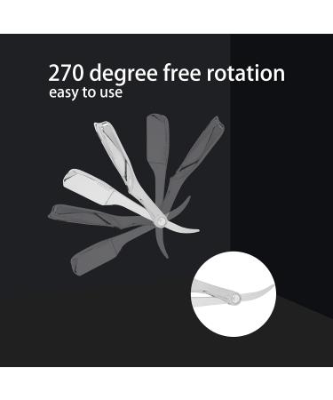 Folding Straight Edge Razor | Stainless Steel Barber Shaver | Salon Quality Men's Razor Blade Holder - International Shipping Available - Buy Online on GoSupps.com