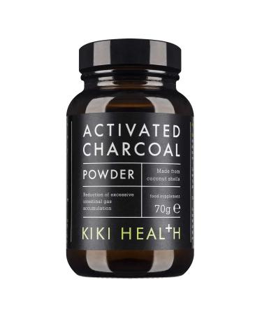 KIKI Health Activated Charcoal Powder | Teeth Whitening Made From Coconut Shells | Food Grade Detox Supplement | Natural Relief Flatulence Indigestion Body & Mind | Vegan & Gluten Free 70g
