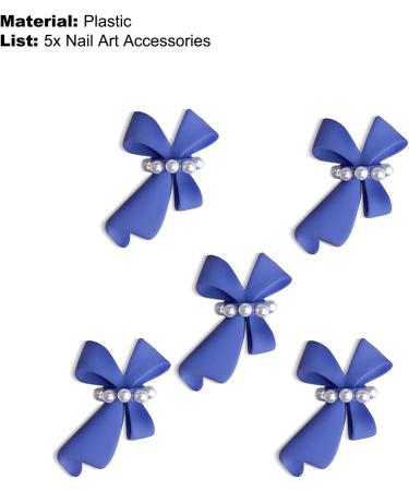 cdar Nail Charms Wide Application Eye-catching Decorative 3D Bow-Knot Nail Art Tips Ornaments Gift for Girl Blue - Buy Online on GoSupps.com