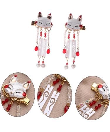 HAPINARY 1 Pair Fox Tassel Clip Tassel Hairpin Dangle Tassel Hair Clip Tassel Barrette Girl Hair Clips Chinese Hair Accessories Chinese Tassel Hair Clips Women Tassel Hair Clip Bill Clips - Buy Online on GoSupps.com