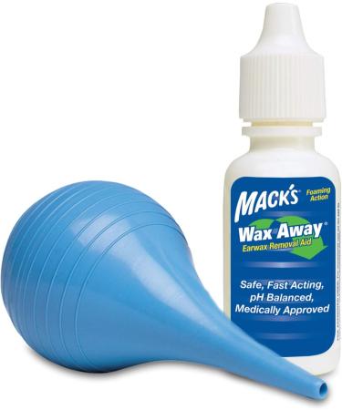 Mack's Wax Away Ear Wax Removal System - 0.5 FL OZ Ear Drops & Syringe - Buy Online on GoSupps.com