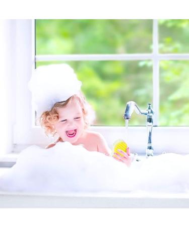 3 Pieces Soft Bath Foam Sponge Exfoliating Body Shower Sponge Double-Sided Fiber Sponges for Women and Men Body Cleaning Supplies (Yellow Red Blue) - Buy Online on GoSupps.com