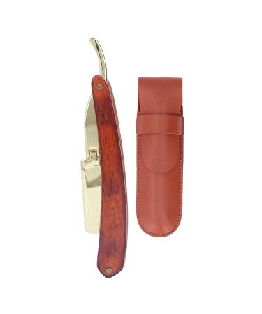 Men's Stainless Steel Beard Blade Holder | Professional Beech Handle Straight Trimmer Rack - International Shipping Available - Buy Online on GoSupps.com