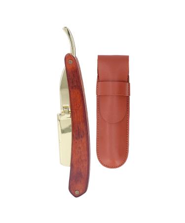 Manual Bartklingen holder made of stainless steel for men professional hairdressing bar cutter rack with a straight beech handle holder for straight bartschneider
