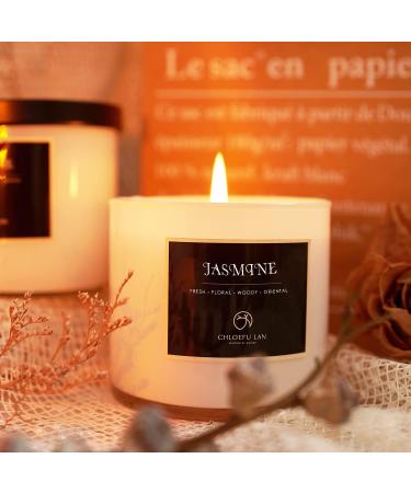 Chloefu LAN Jasmine Fragrance Candle | 200g Long-Lasting Aromatherapy for Men & Women | Elegant Home Decoration & Gift Box - Buy Online on GoSupps.com