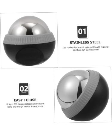 Tovinanna Stainless Steel Massage Globe - Multifunctional Tool for Face & Foot Massage Deep Tissue Muscle Roller 8.3x7cm Black - Buy Online on GoSupps.com