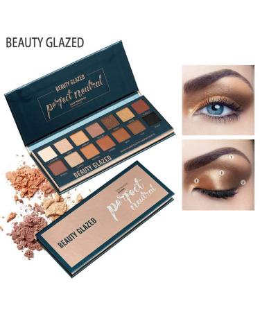 Beauty Glazed 14-Color Shimmer & Matte Eyeshadow Palette | Long-Lasting High Pigment Mineral Makeup for International Shipping - Buy Online on GoSupps.com