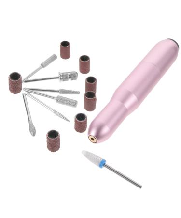 FRCOLOR 1 Set Polisher Nail File Nail Drills for Acrylic Nails Professional Electric File Sanding Bands Nail Nail Grinding Cordless Nail Drill Gel Kit Manicure Lurie Aluminum Alloy 11.2X2X2CM Rose Gold