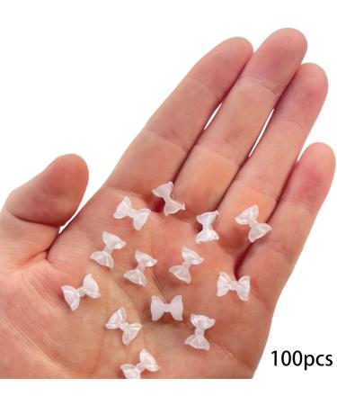 100pcs/bag Crystal Bows Nail Charm Bowknot 3d Nail Art DIY Bows Nails Jewelry Bowknot Nail Art Decals Bowknot Nail - Buy Online on GoSupps.com