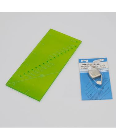 Seam Guide Ruler and Magnetic Seam Guide for Sewing Machine,1/8 to 2 Straight Line Hems Sewing Ruler of Sewing Products for Sewing Gauge, Includes 1/4 Pivot Point and 45 Degree Trim Line - Buy Online on GoSupps.com