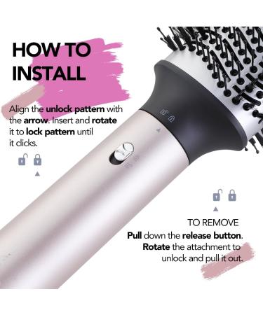 Buy 3 in 1 Ceramic Blow Dryer Brush Set - Volumizer & Hot Air Brush for Straightening Drying & Curling | Interchangeable Multi-Temperature | Fast International Shipping - Buy Online on GoSupps.com