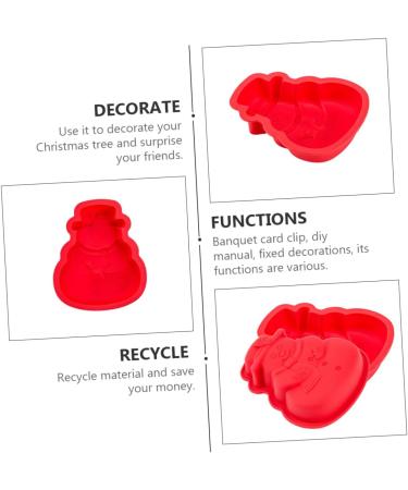 Alipis 6 Pcs Baking Mold Silicone Molds Santa Cookie Cutter Wax Mold DIY Home Cake Mold Fondant Mold Soap - Buy Online on GoSupps.com