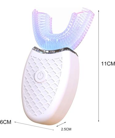 Clenp Electric Toothbrush - U-Shaped Ultrasound Silicone 360 Automatic Blue Light Toothbrush for Adults - Perfect for Home Use - Buy Online on GoSupps.com
