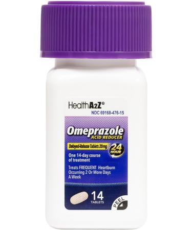 HealthA2Z Acid Reducer | Omeprazole 20mg | Delayed - Release Tablets | 24 Hours | Treats Frequent Heartburn | Occuring 2 or More Days A Week (42 Counts) - Buy Online on GoSupps.com