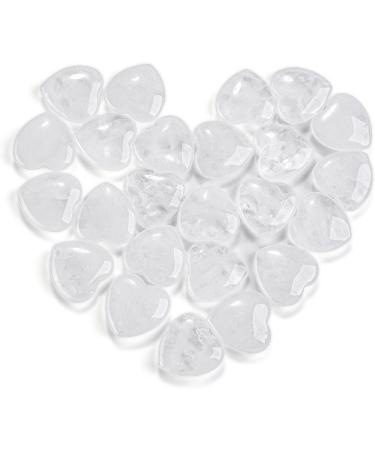 Crystear Heart Stones - 10 Pack 20mm Hand-Carved Mountain Crystal Heart Shaped Healing Stones - Lucky Charm & Thumb Stone - Buy Online on GoSupps.com