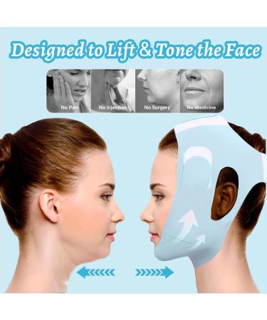 Gaine Visage Liftant masque de shaper pour le visage masque de modelage du visage en v Peut tre utilis la maison ou pendant le sommeil bleu - Buy Online on GoSupps.com