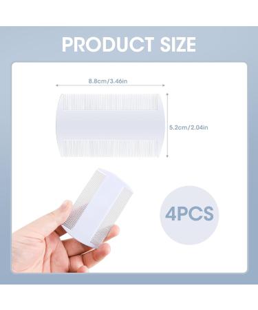 Liesk mme 4er Set - Double-Sided Nissenk mme for Effective Head Lice & Dandruff Treatment | Durable Fine-Toothed Combs for Adults & Children - Buy Online on GoSupps.com