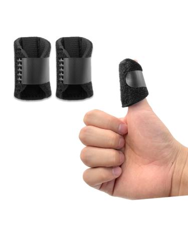 LICQIC Finger Splint Finger Support - Finger Straightener - Finger Brace Splint for Straighten Broken Bent Finger & Arthritis Pain Relieve 2 Pcs Thumb Finger Splint 2 Thumb Finger Splint