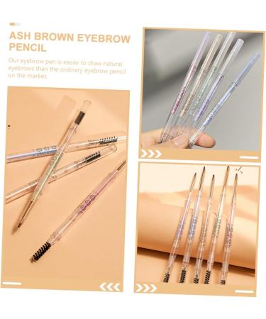 Housoutil 5pcs Tools Eyebrow Makeup Double-head with Thin Pens Pencil Brown Brush Pencils S Anti-perspiration - Buy Online on GoSupps.com