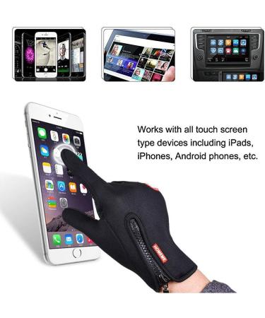 Buy Windproof Touchscreen Gloves for Men & Women - Perfect for Outdoor Activities Camping & Hiking | Slippery Black Design for Autumn & Spring - Buy Online on GoSupps.com